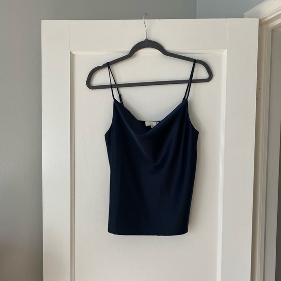 RO&DE NAVY Satin Formal Tank Top from Anthropologie. Sz XS. Excellent condition! - Picture 5 of 5